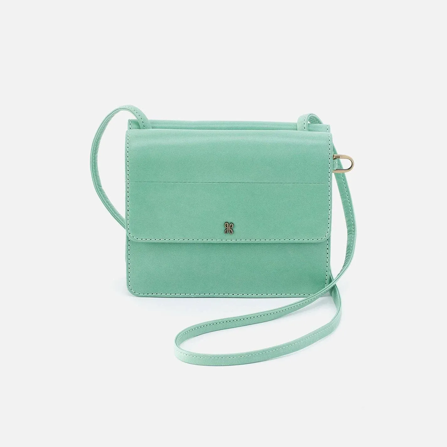 Hobo Jill Wallet Crossbody Polished Leather Seaglass