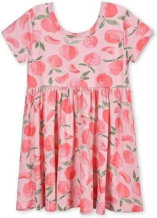 Gerber Toddler Girls' Short Sleeve Twirl Dress - Heartfelt - 12 Months