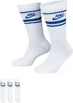 Nike Everyday Essential Crew Socks ( 3 Pairs) - White/Blue