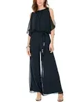 MSK Womens Cut-out Blouson Jumpsuit