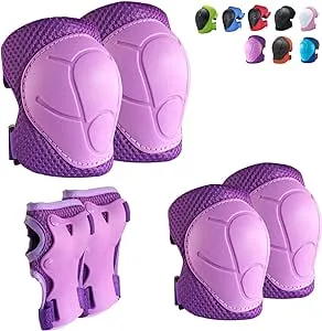 Knee Pads for Kids Knee Pads and Elbow Pads Toddler Protective Gear Set Kids Elbow Pads and Knee Pads for Girls Boys with Wrist Guards 3 in 1