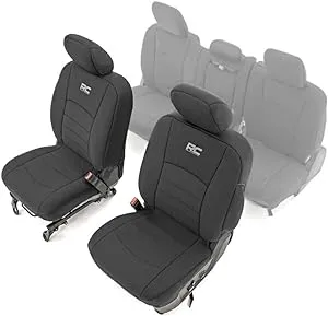 Rough Country 91041 Neoprene 1st & 2nd Row Black Seat Cover Set