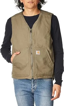 Carhartt Men's Relaxed Fit Washed Duck SherpaLined Vest