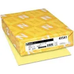 Neenah Paper Exact Index Card Stock, 110lb, 8.5 x 11, Canary, 250/Pack