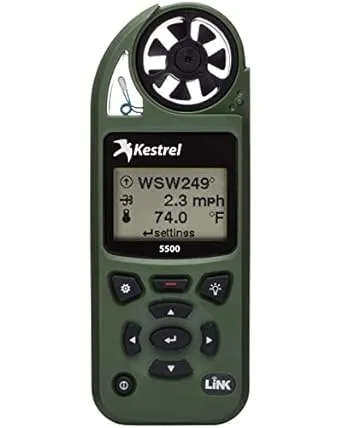 Kestrel 5500 Weather Meter with Link and Vane Mount, Olive Drab