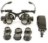 Sayal 2964 - Magnifier Eyewear Led Lighted W/4 Lenses 10x 15x 20x 25x