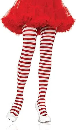 Tights Striped Red White