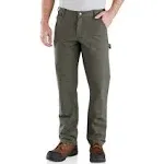 Carhartt Men's Rugged Flex Relaxed Fit Duck Double-Front Utility Work Pant - Moss Green