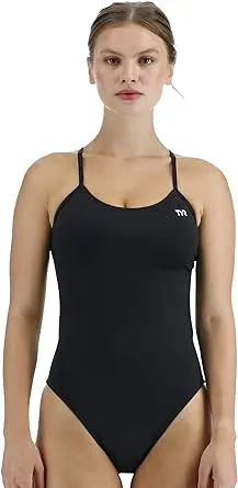 NWT TYR  Solid Cutoutfit Black Swimsuit - Size 26 (XS)