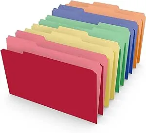 Staples Heavyweight Colored File Folders, 3 Tab, Legal, 50/Box