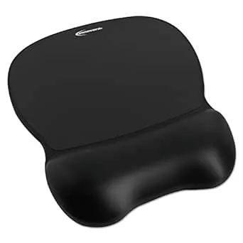 Innovera IVR51450 Black Gel Mouse Pad with Wrist Rest