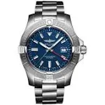 Breitling A32395101C1A1 Avenger GMT 45 Men's Automatic Watch; Blue Dial; 45 mm Stainless Steel Bracelet