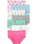 Carter's Girl's 7-Pack Stretch Cotton Undies, Ballerina, 10/12