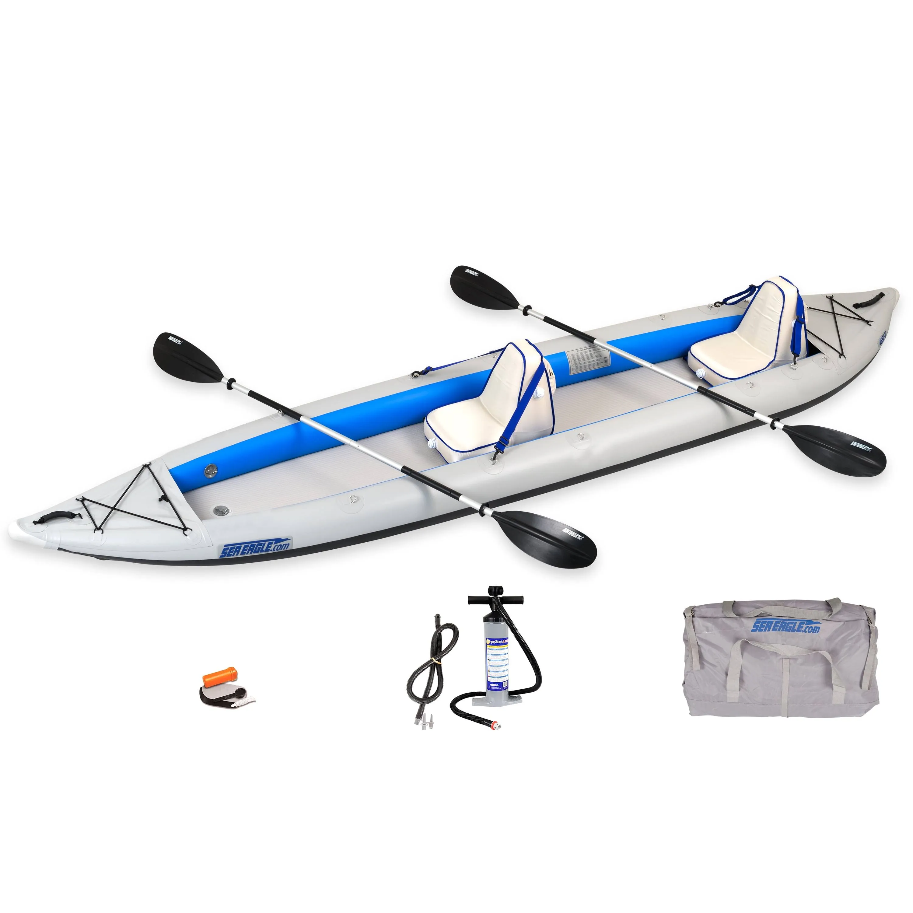 Sea Eagle 465ft Fast Track Deluxe Package Inflatable Kayak for 2 People