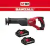 Milwaukee 2621-20-48-11-1837 M18 18V Lithium-Ion Cordless Sawzall Reciprocating Saw with Two 3.0Ah Batteries