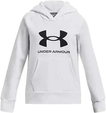 New Girls Under Armour 1381678 Rival Fleece Pullover Hoodie - Medium - Black