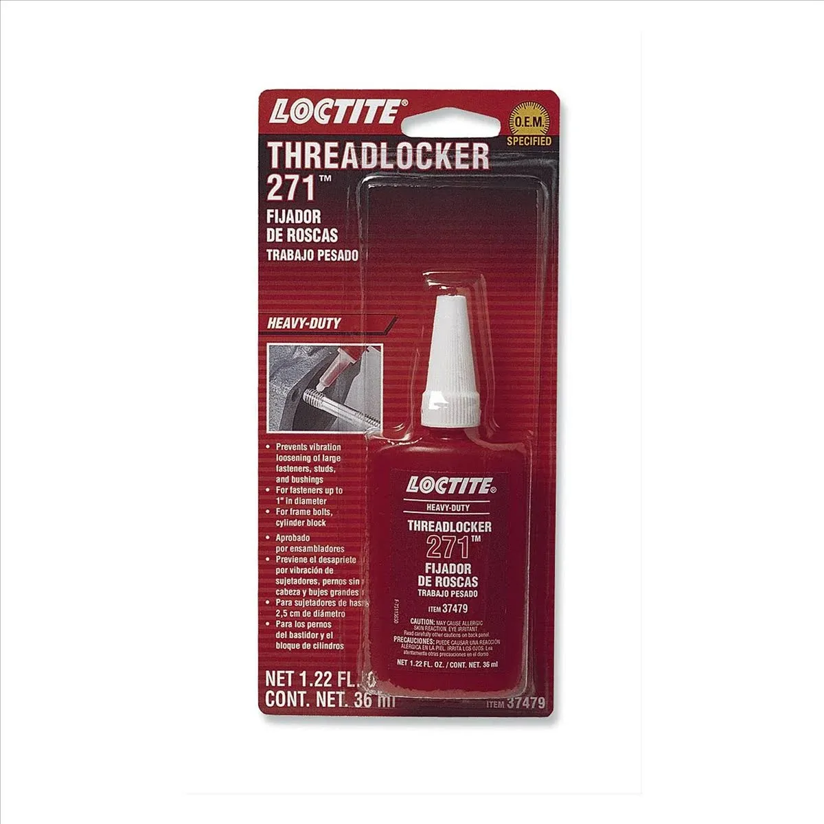 Loctite Threadlocker 271 Red Heavy Duty 36 ml