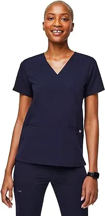 FIGS Casma Scrub Tops for Women — Classic Fit, 3 Pockets, Four-Way Stretch, Anti-Wrinkle Women's Medical Scrub Top