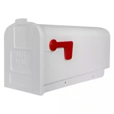 Solar Group Inc PL10W Plastic Rural White Mailbox