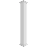 Ekena Millwork CC0806ENPCRCR 8"W x 6'H Premium Square Non-Tapered Smooth PVC Endura-Craft Column Wrap Kit, Crown Capital & Base