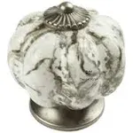 DIY Décor Hub - Antique Silver &amp; Ceramic Cabinet Knobs 10-Pc Pumpkin-Cabine<wbr/>t ...