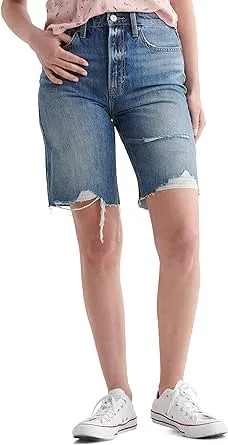 Lucky Brand High Rise Bermuda Jean Short in Delta Women&#039;s Denim Blue