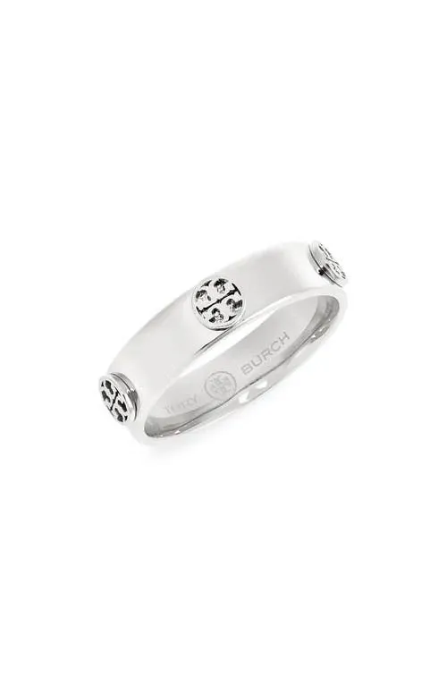 Tory Burch Miller Stud Ring Silver