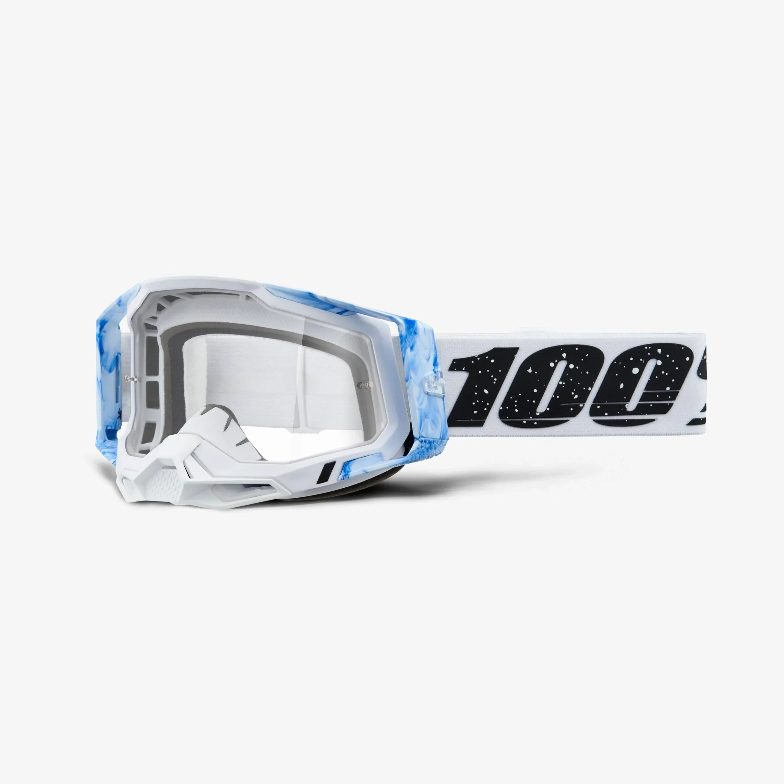 100% Racecraft 2 Mountain Bike & Motocross Goggles - MX and MTB Racing Protective Eyewear (Mixos - Clear Lens)