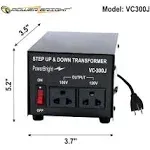 300 Watts Japanese Voltage Transformers, Step Up and Down Japan Converter, ca...