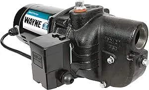 WAYNE SWS50-1/2 HP Cast Iron Shallow Jet Well Pump - Up to 375 Gallons Per Hour - Heavy Duty Shallow Well Pump