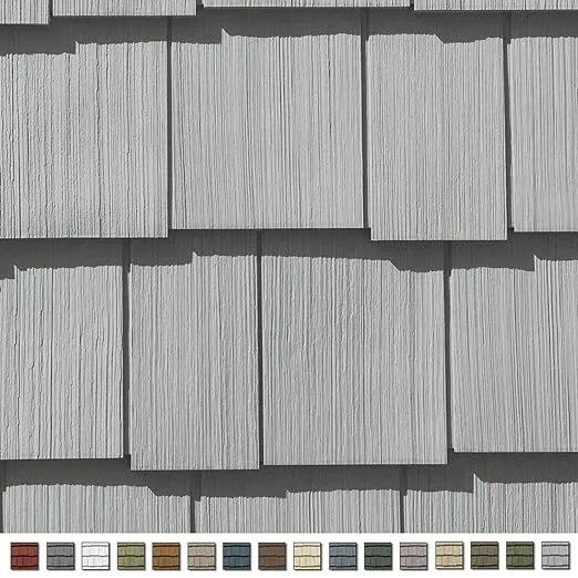 CertainTeed Cedar Impressions Double 7in. Staggered Perfection Shingle Siding (1/2 Square) Sterling Gray