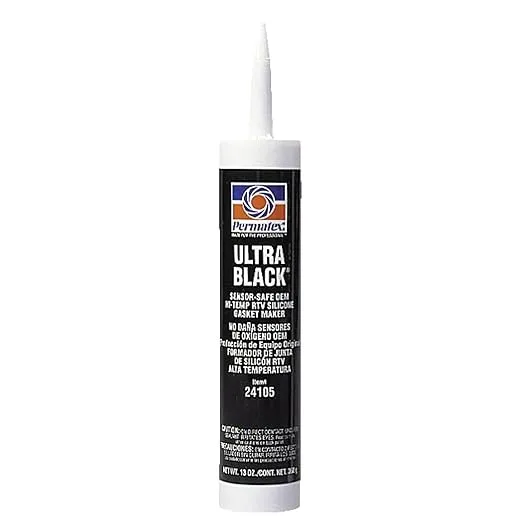 Permatex 24105 Ultra Black Maximum Oil Resistance RTV Silicone Gasket Maker, Sensor Safe And Non-Corrosive, For High Flex And Oil Resistant Applications 13 oz