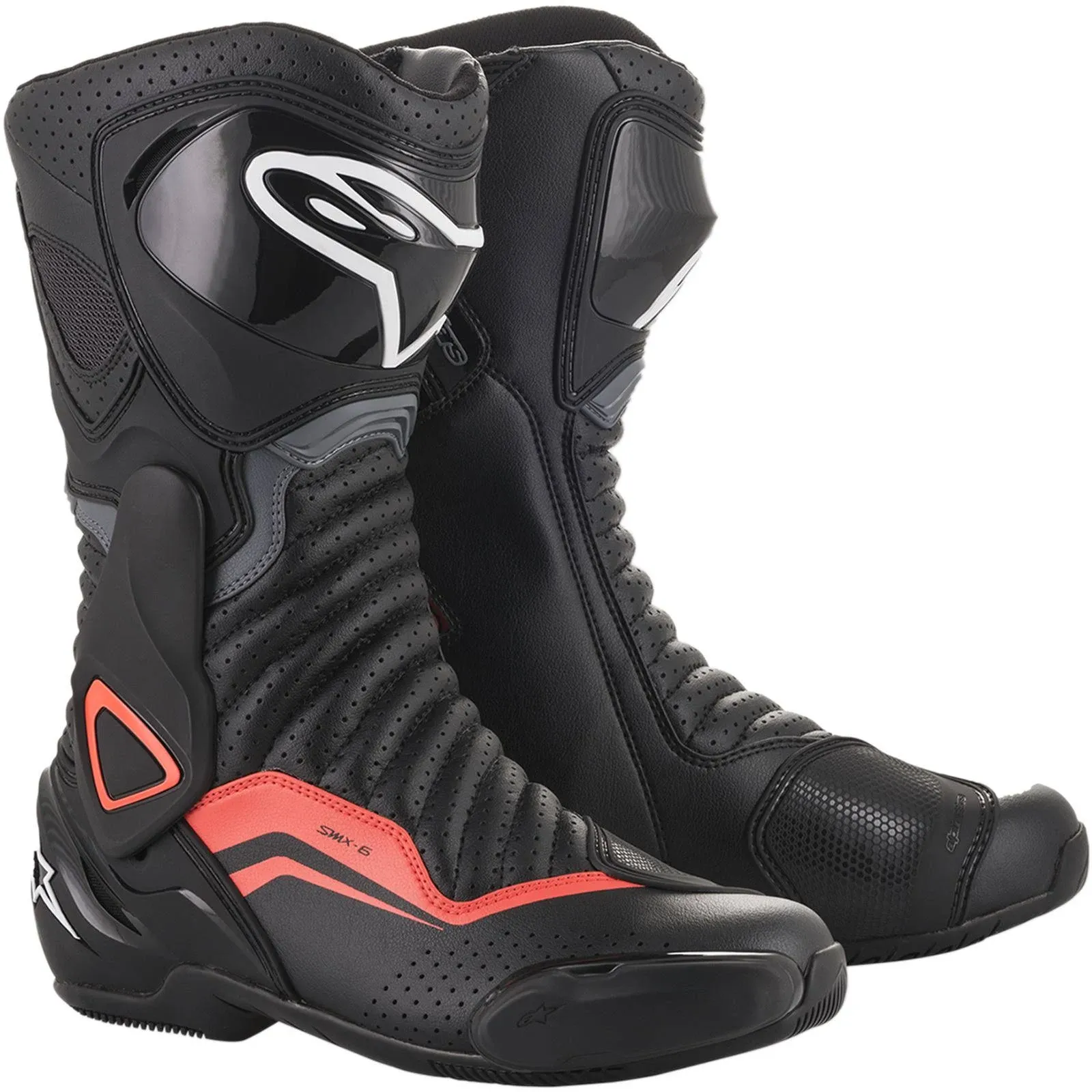 Alpinestars SMX-6 Vented Boots V2 - Black/Gray/Red - Size 50