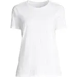 Lands' End Women's Relaxed Supima Cotton Crew Neck T-Shirt