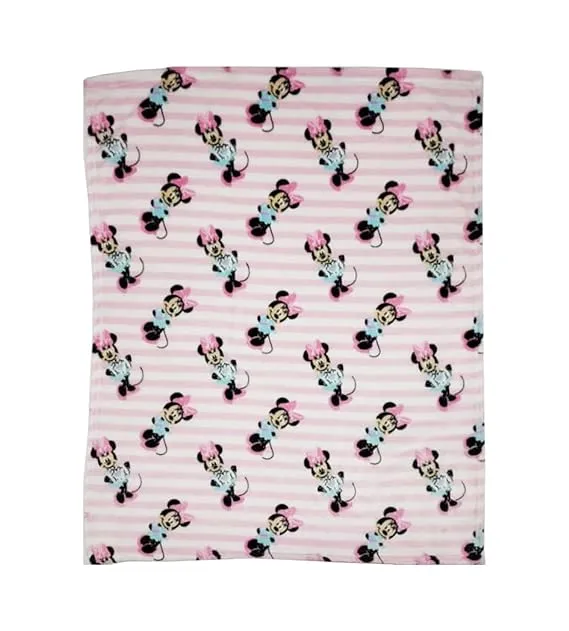 Disney Baby Minnie Mouse Baby Blanket &amp; 2 piece Disney Baby Rattle Set