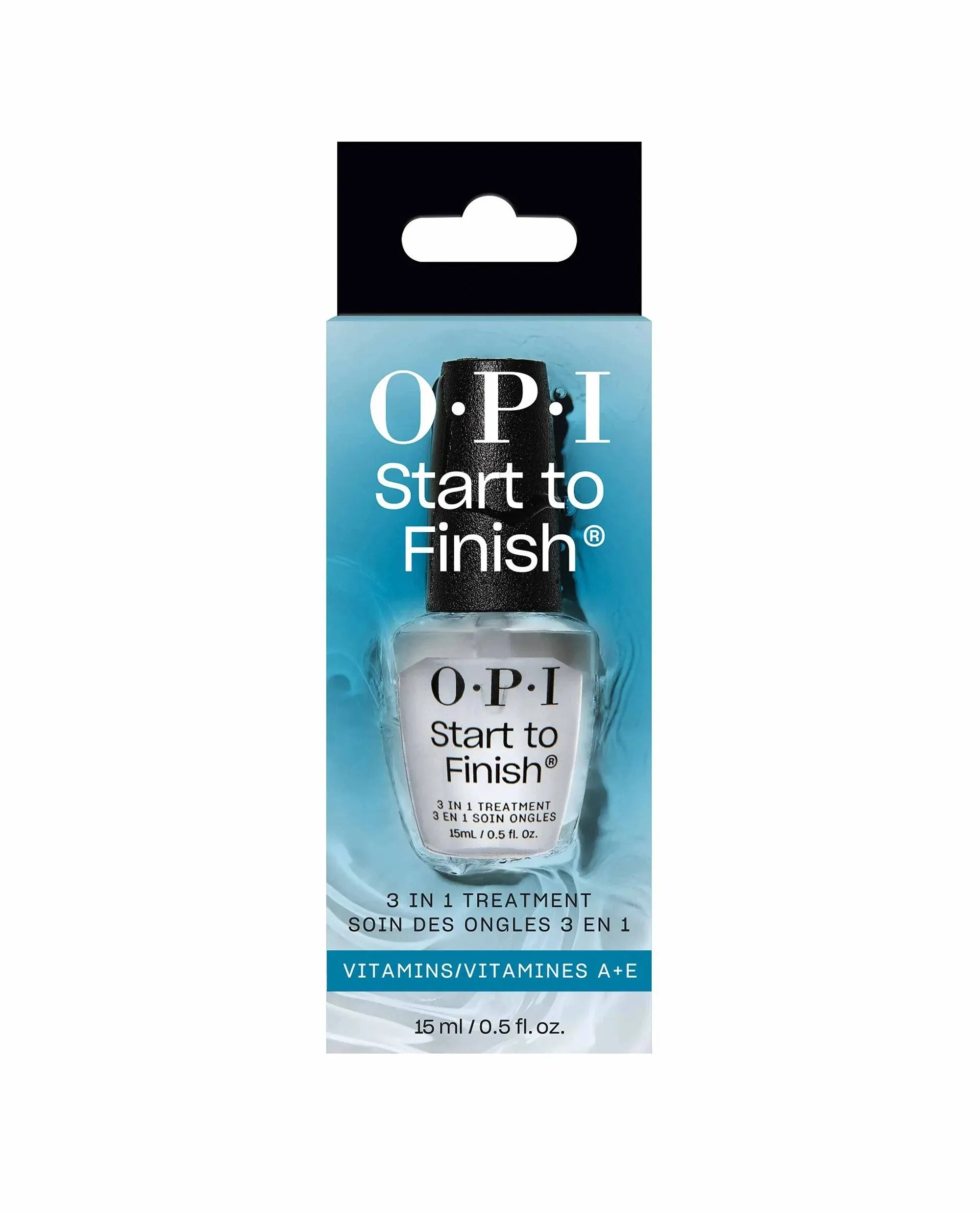 OPI Start to Finish 3 in 1  Base Coat Top Coat & Treatment 0.5 oz