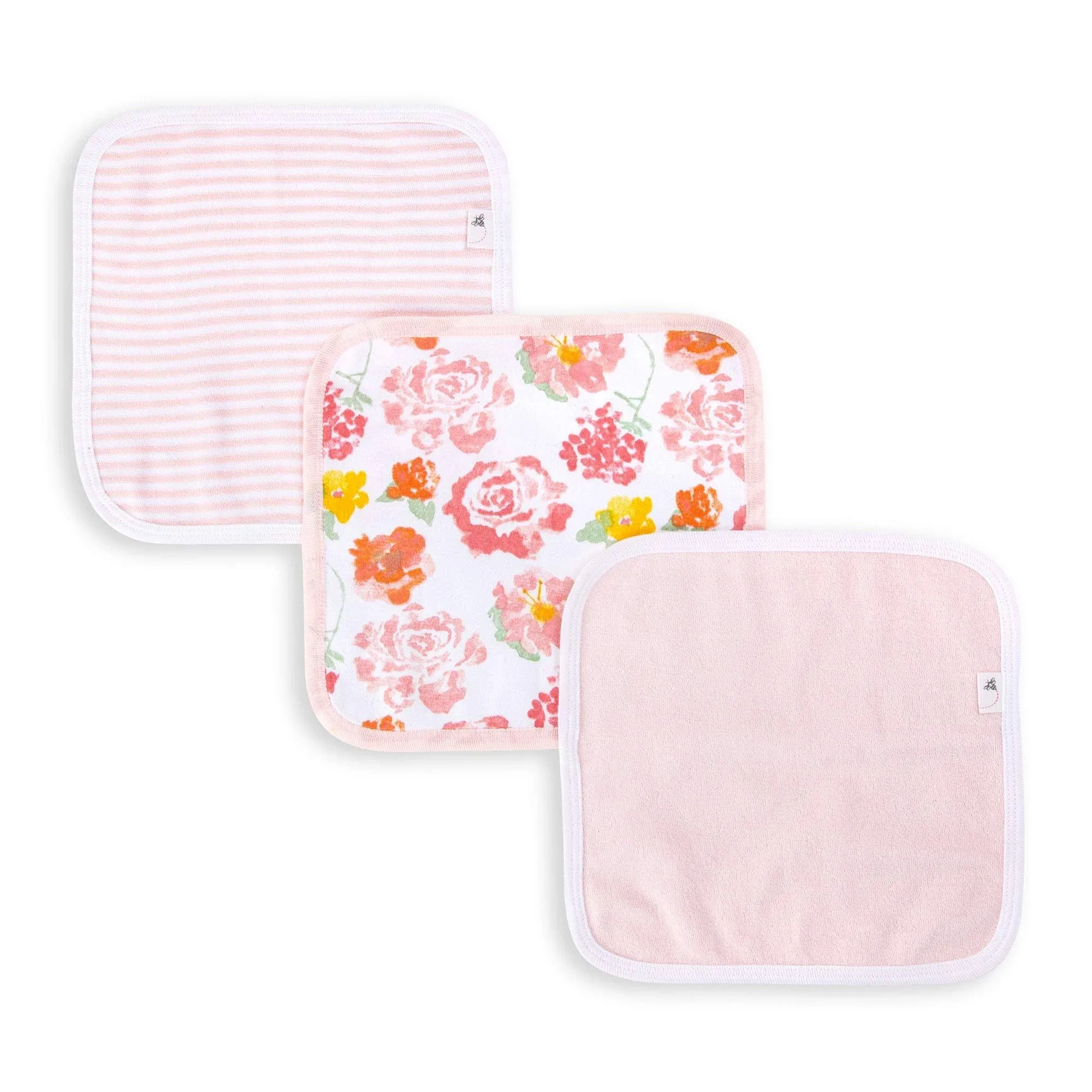 Burt's Bees Baby Rosy Spring Organic Washcloths 3 Pack