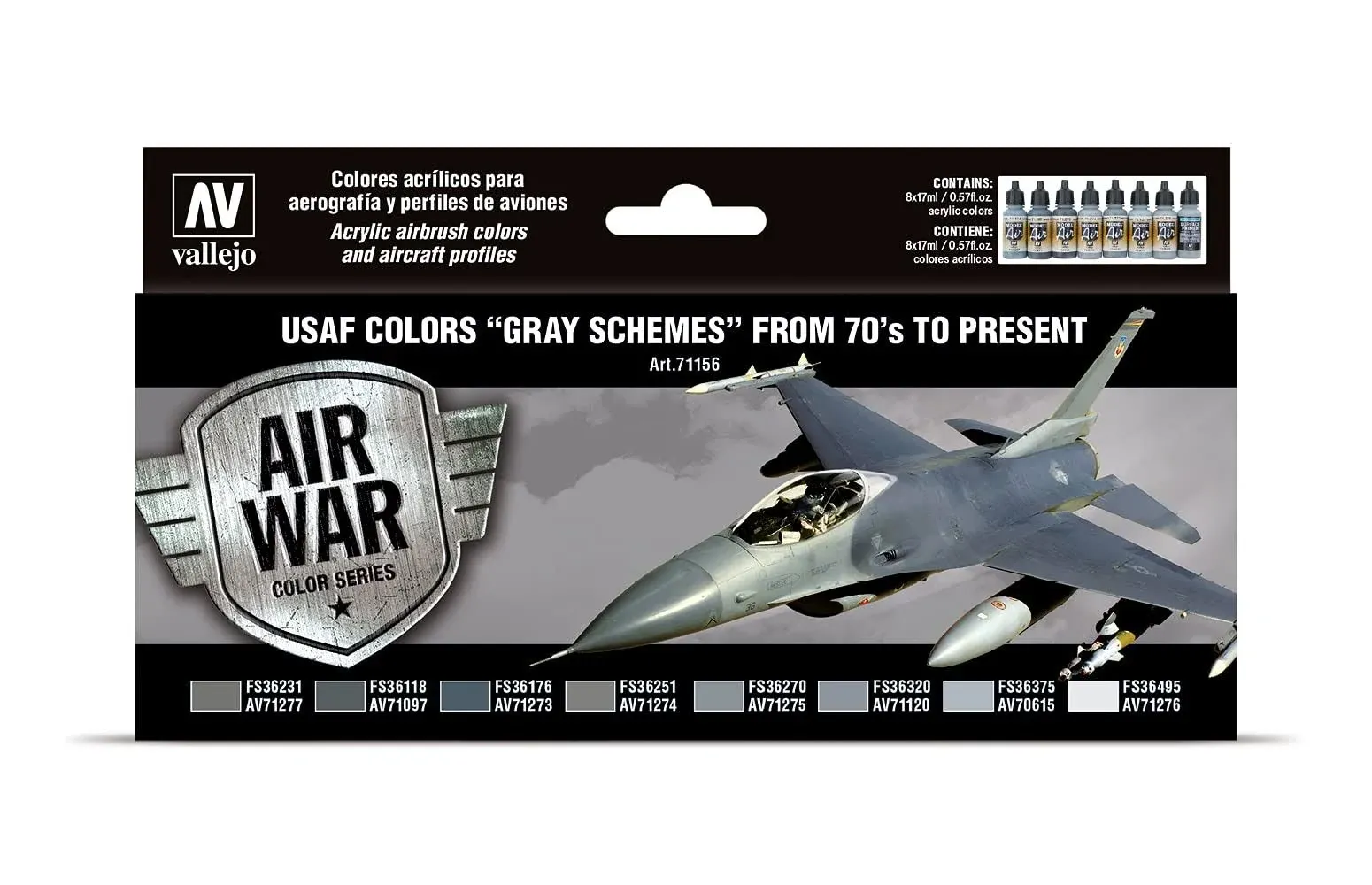 Vallejo USAF Colors 70S to Now Model, 17ml