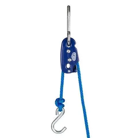 Tie Boss - 3/8 Inch, Heavy Duty, (300 lbs Working Load Limit), Weather Resistant, Tie Down, Rope Tightening System, (w/15 ft Rope) - Blue (Blue)