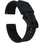 Black | Elite Silicone Watch Bands | Quick Release | BARTON