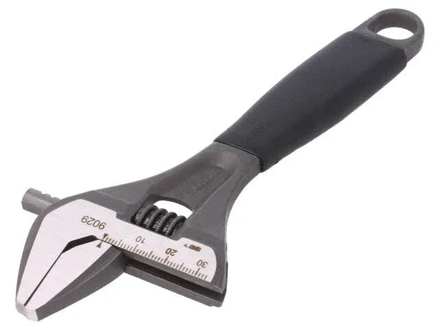 Bahco Black Finish Adjustable Wrench, Big Opening 9029