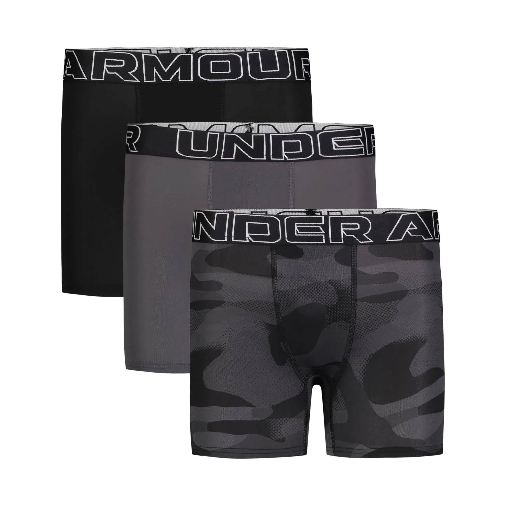 Under Armour Boys' Performance Tech Briefs - 3 Pack, Medium, Black