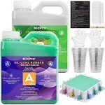 Nicpro 74oz Silicone Mold Making Kit, Platinum Liquid Rubber for Maker, Jade and