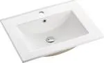 Swiss Madison Ceramic Vanity Top 24" with Single Faucet Hole - White