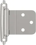 Amerock 3/8" Inset Self-Closing Face Mount Polished Chrome Cabinet Hinge