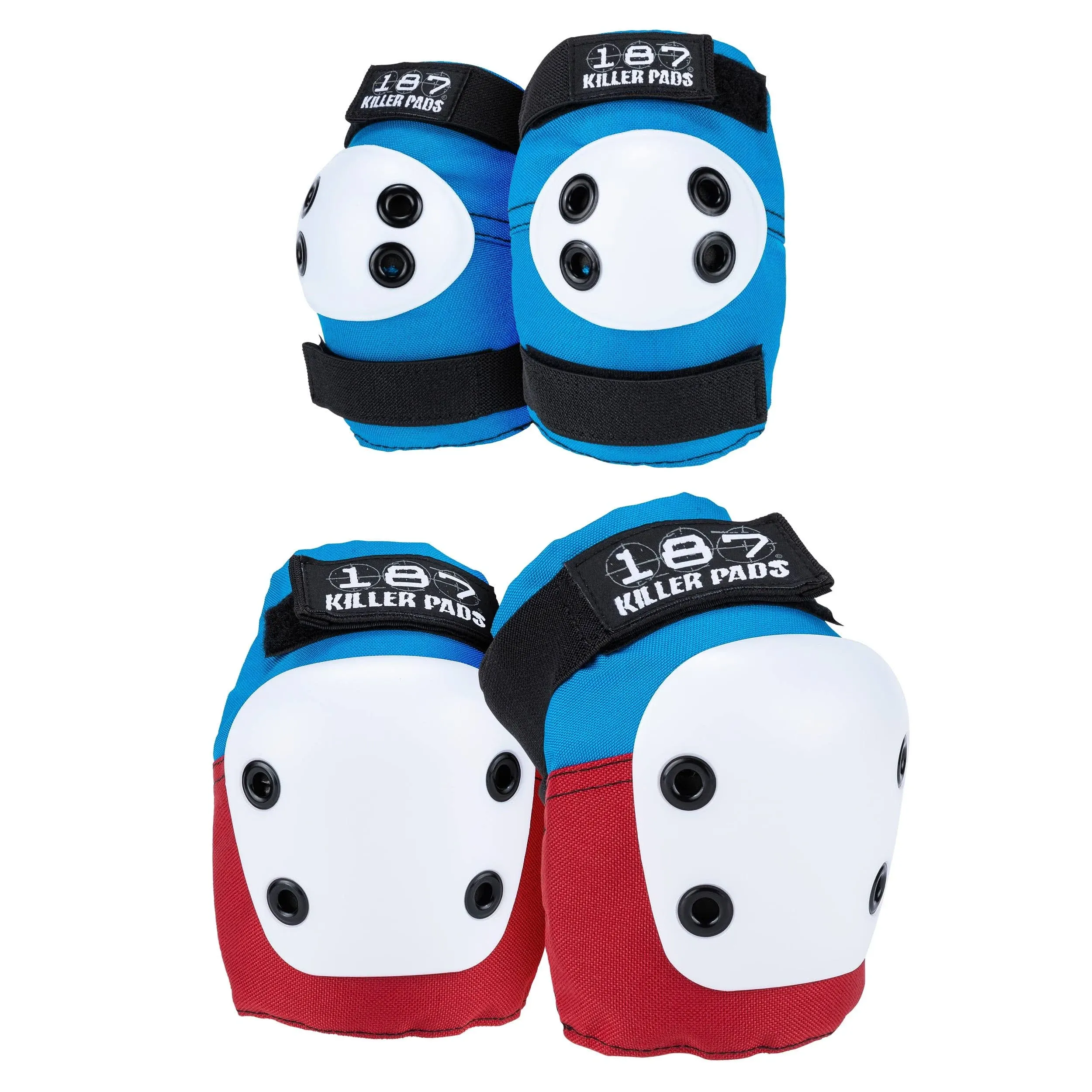 187 Killer Pads Combo Pack (Knee + Elbow) XS / Red White Blue