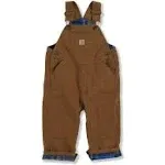 Carhartt Babies&#039; Flannel-Lined Bib Overalls Carhartt Brown