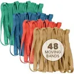 kitchentoolz 48 Pack Mover Furniture Rubber Bands - Extra Large Rubber Bands for Moving Blankets and Furniture - Variety of Sizes 25in, 30in, 36in & 42in - 48