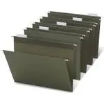 Office Depot Brand Hanging Folders, 1/5 Cut, Letter size, 100% Recycled, Green, Pack of 50