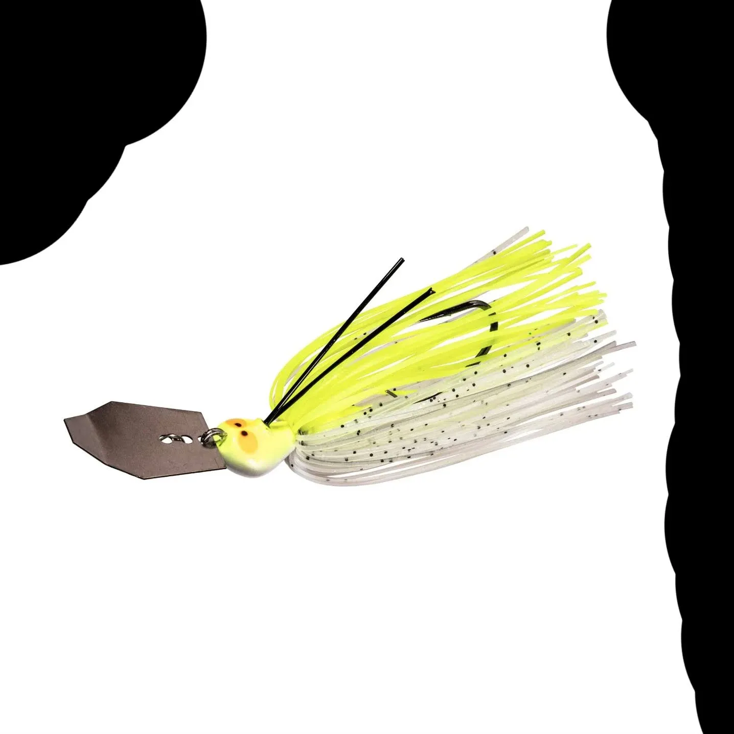 Z-Man CrossEyeZ ChatterBait Bladed Swim Jig - Chartreuse/White, 1/2oz